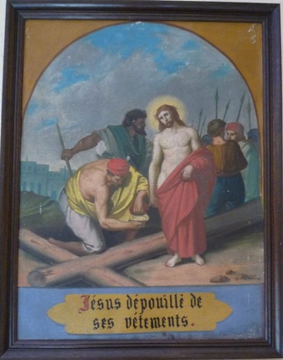 tableau (chemin de croix), détail de la station n°10