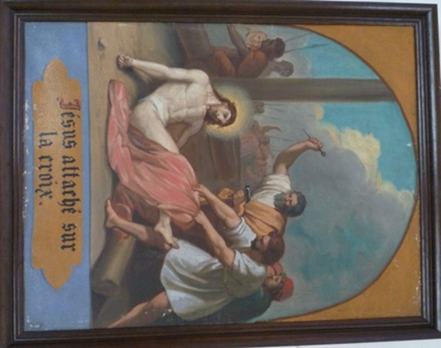 tableau (chemin de croix), détail de la station n°11