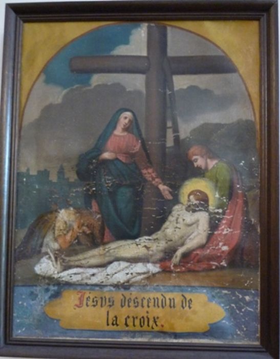 tableau (chemin de croix), détail de la station n°13