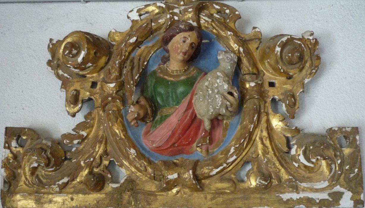 statue : Sainte Agnès - © Ministère de la Culture (France), Conservation des antiquités et des objets d’art de Corse-du-Sud – Tous droits réservés