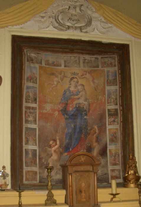 tableau : Notre-Dame du Rosaire entourée des mystères du Rosaire