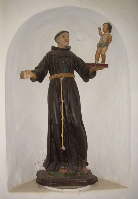 statue : Saint Antoine - © Ministère de la Culture (France), Conservation des antiquités et des objets d’art de Corse-du-Sud – Tous droits réservés