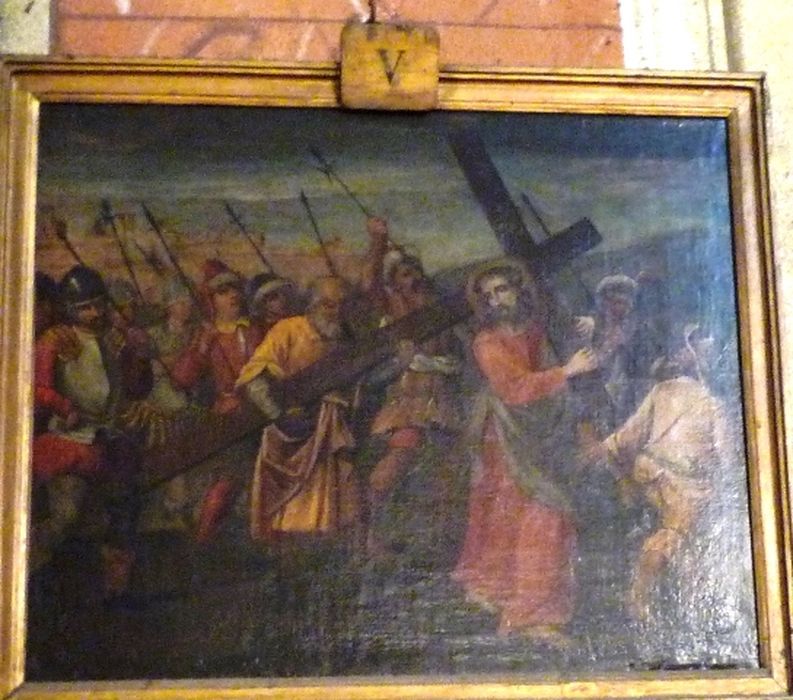tableau (chemin de croix), détail de la station n°5