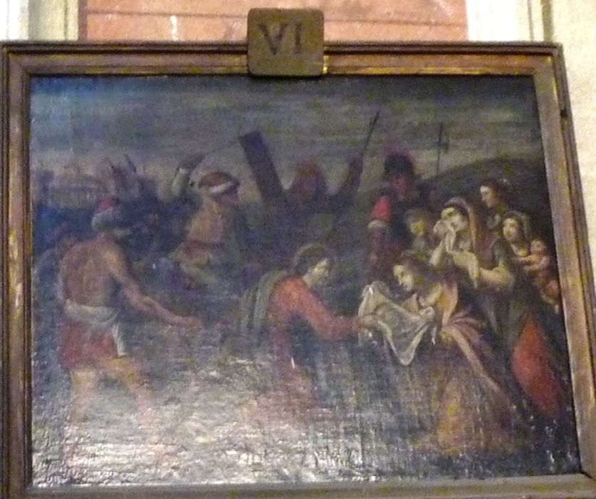 tableau (chemin de croix), détail de la station n°6