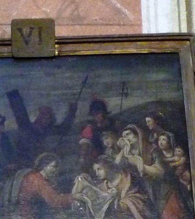 tableau (chemin de croix), station n°6, détail