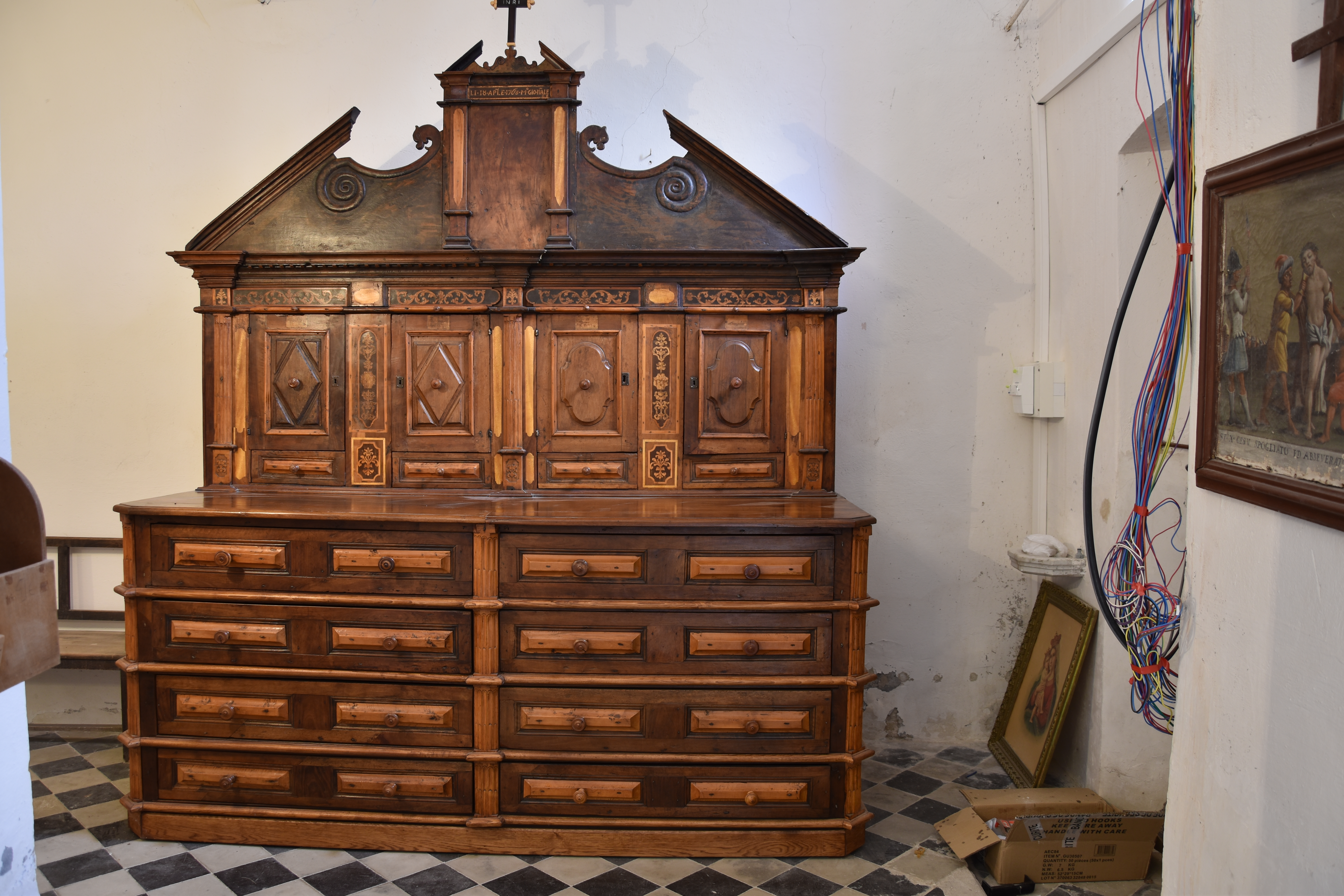 meuble de sacristie - © Ministère de la Culture (France), Conservation des antiquités et des objets d'art de Corse, tous droits réservés