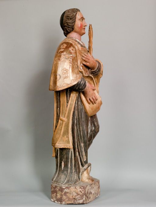 statue : Saint Etienne, profil droit - © Ministère de la Culture (France), Conservation des antiquités et des objets d’art de la Haute-Garonne – Tous droits réservés 