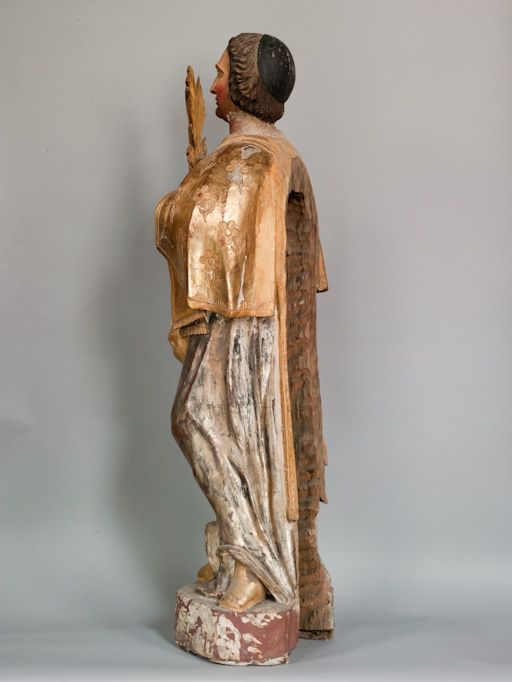 statue : Saint Etienne, profil gauche - © Ministère de la Culture (France), Conservation des antiquités et des objets d’art de la Haute-Garonne – Tous droits réservés 