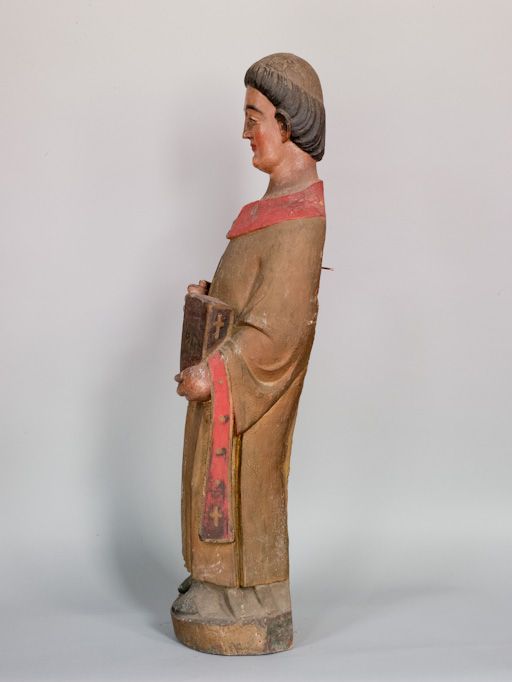 statue : Saint tenant un livre, profil gauche - © Ministère de la Culture (France), Conservation des antiquités et des objets d’art de la Haute-Garonne – Tous droits réservés 