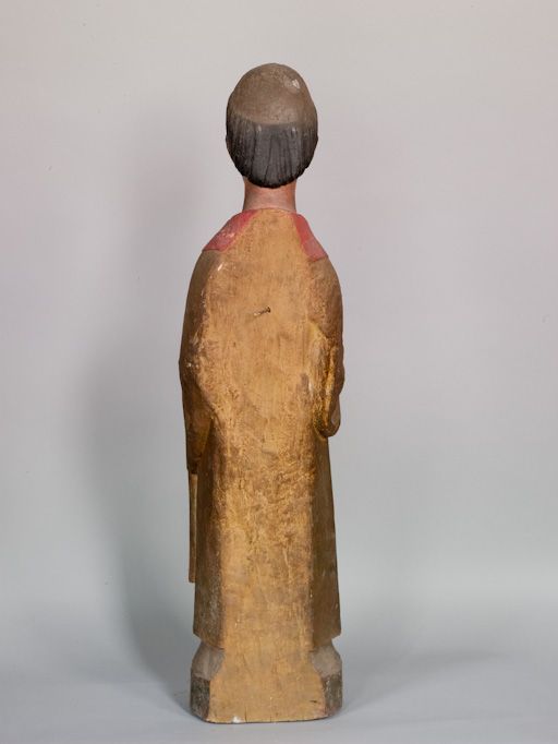 statue : Saint tenant un livre, revers - © Ministère de la Culture (France), Conservation des antiquités et des objets d’art de la Haute-Garonne – Tous droits réservés 