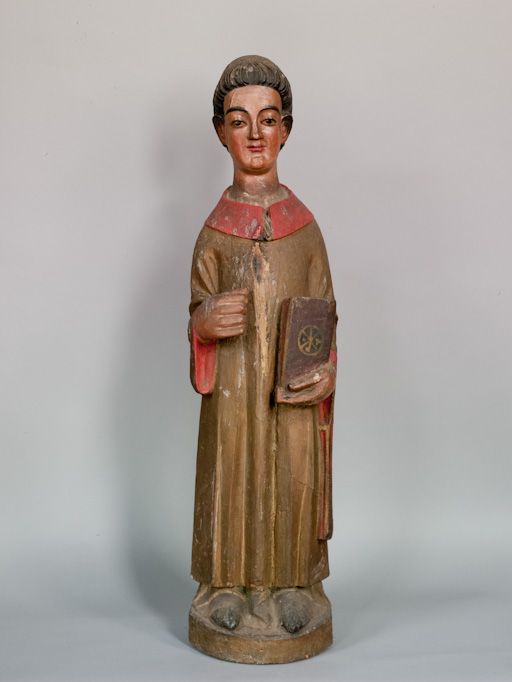 statue : Saint tenant un livre - © Ministère de la Culture (France), Conservation des antiquités et des objets d’art de la Haute-Garonne – Tous droits réservés 