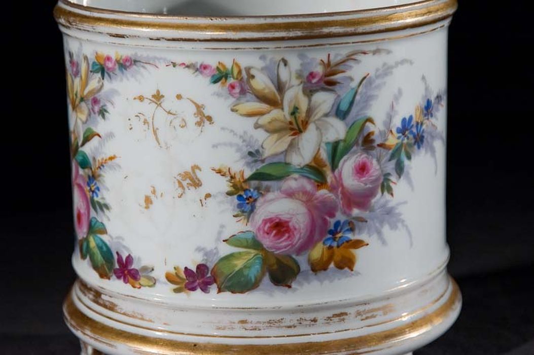 cache-pot, détail