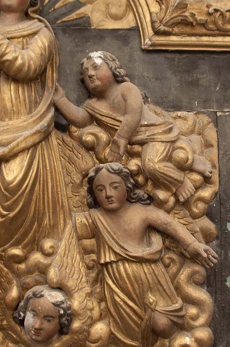haut-relief : Assomption de la Vierge (l'), détail - © Ministère de la Culture (France), Conservation des antiquités et des objets d’art de la Haute-Garonne – Tous droits réservés 