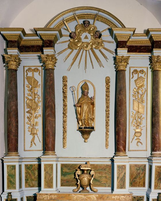 retable, statue : Saint Blaise - © Ministère de la Culture (France), Conservation des antiquités et des objets d’art de la Haute-Garonne – Tous droits réservés 