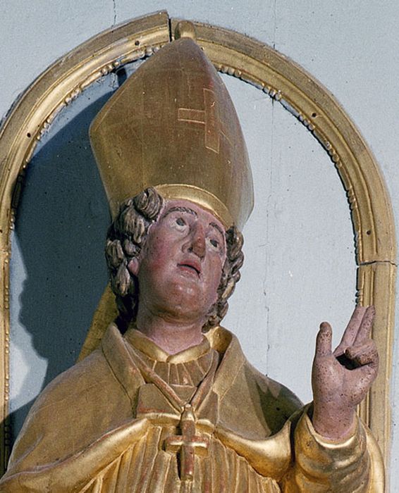 statue : Saint Blaise, détail - © Ministère de la Culture (France), Conservation des antiquités et des objets d’art de la Haute-Garonne – Tous droits réservés 
