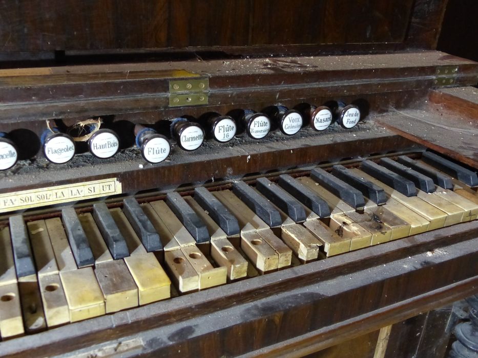 harmonium n°1, détail du clavier