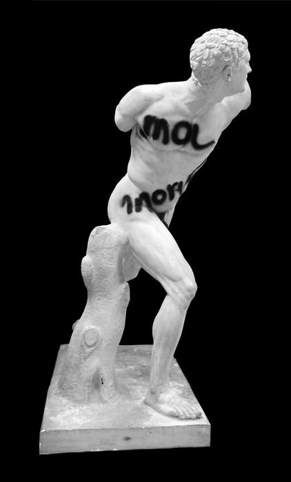 statue : Guerrier combattant, dit « Gladiateur Borghèse » (D-79-4-238)