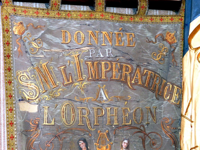 bannière de l'orphéon d'Olargues, inscription
