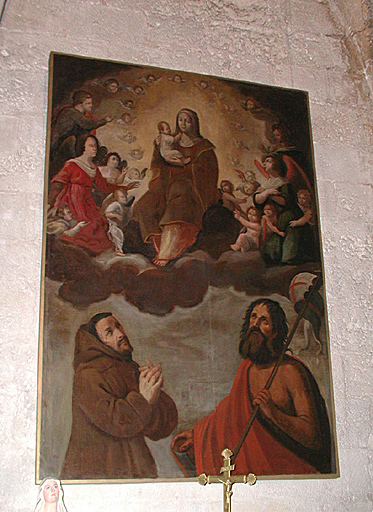 tableau : Vierge à l’Enfant avec saint Jean-Baptiste et saint François - © Ministère de la Culture (France), Conservation des antiquités et des objets d’art de l’Hérault – Tous droits réservés 