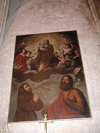 tableau : Vierge à l’Enfant avec saint Jean-Baptiste et saint François - © Ministère de la Culture (France), Conservation des antiquités et des objets d’art de l’Hérault – Tous droits réservés 