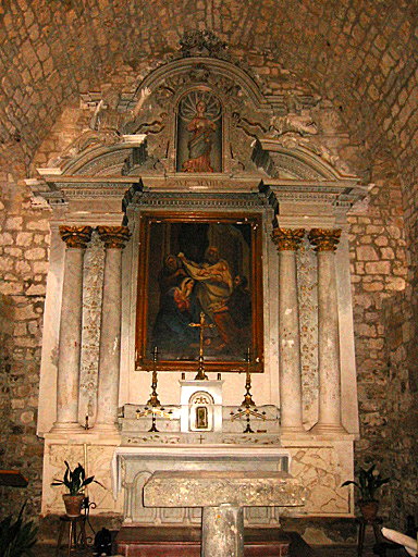 retable, tableau : Présentation au temple