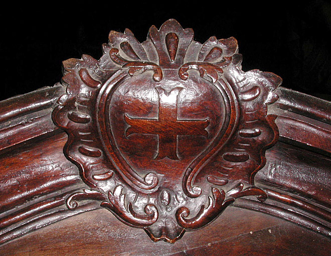 siège de célébrant, détail