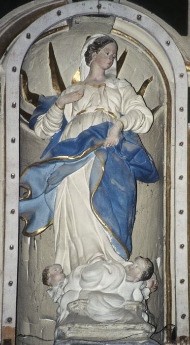 retable du maître-autel, statue : Vierge de l'Immaculée