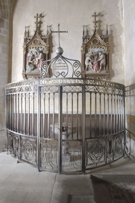 clôture des fonts baptismaux - © Ministère de la Culture (France), Conservation des antiquités et des objets d’art d’Ille-et-Vilaine - Tous droits réservés