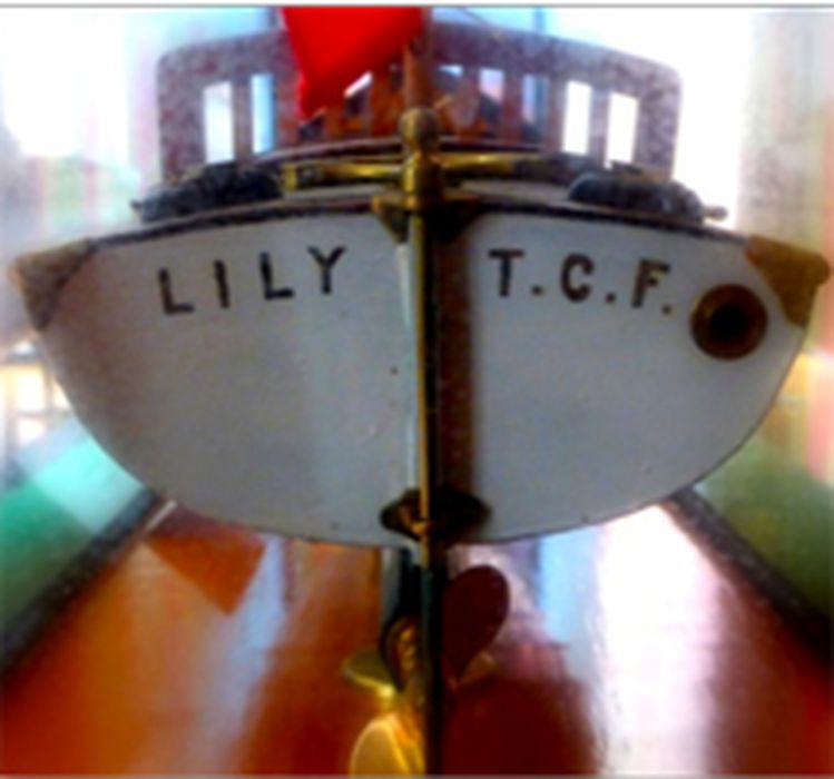maquette - LILY, canot à moteur, détail de l'arrière du bateau - © Ministère de la Culture (France), Conservation des antiquités et des objets d'art d'Ille-et-Vilaine, tous droits réservés