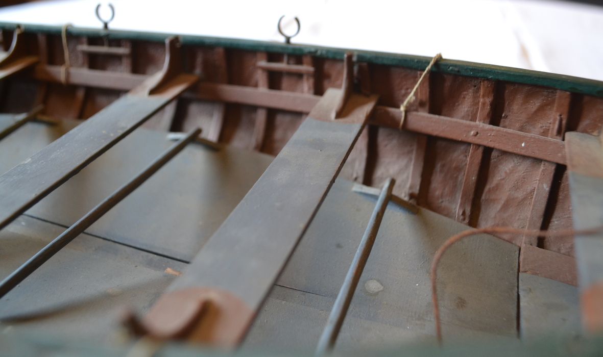 maquette - VERT-VERT, canot mixte à franc-bord, détail