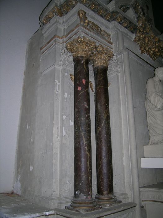 retable latéral nord, détail - © Ministère de la Culture (France), Conservation des antiquités et des objets d'art d'Ille-et-Vilaine, tous droits réservés