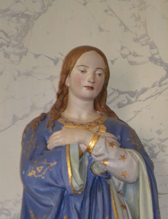 statue : Vierge de l'Annonciation, vue partielle