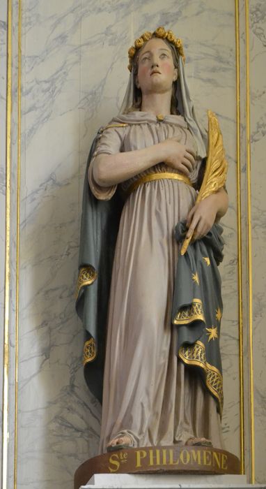 statue : Sainte Philomène - © Ministère de la Culture (France), Conservation des antiquités et des objets d’art d’Ille-et-Vilaine - Tous droits réservés