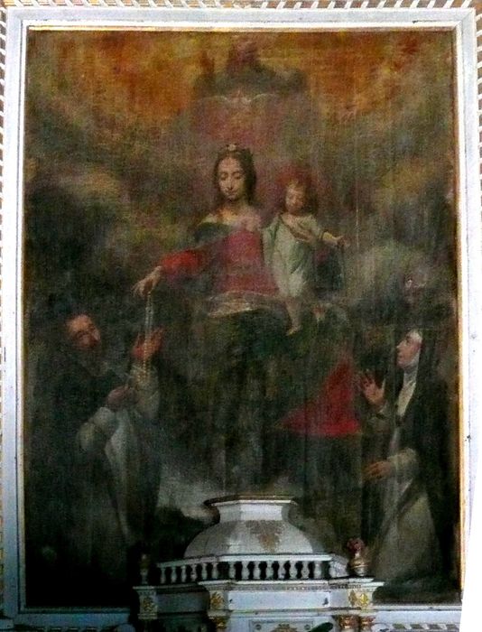 tableau : Donation du rosaire - © Ministère de la Culture (France), Conservation des antiquités et des objets d’art d’Ille-et-Vilaine - Tous droits réservés