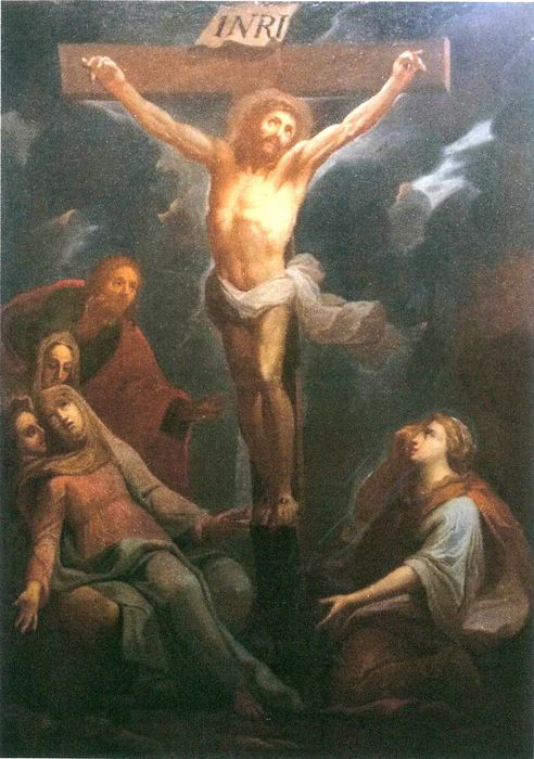 tableau : Déploration devant le Christ en croix - © Ministère de la Culture (France), Conservation des antiquités et des objets d’art d’Ille-et-Vilaine - Tous droits réservés