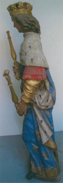statue : Saint Louis, profil gauche, vue générale
