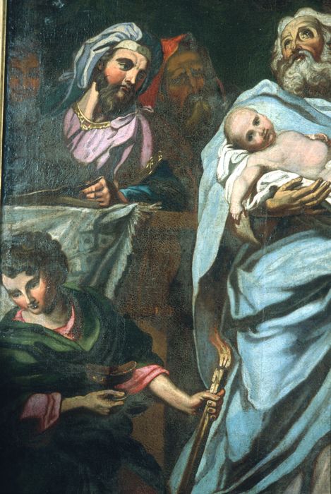 tableau : Présentation au Temple, détail
