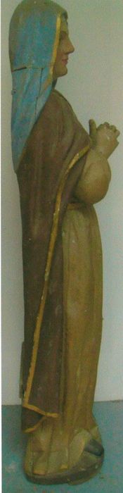statue : Sainte Brigitte, profil droit, vue générale