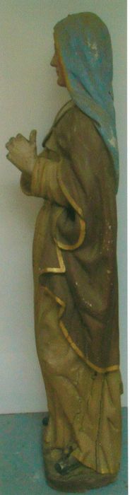 statue : Sainte Brigitte, profil gauche, vue générale
