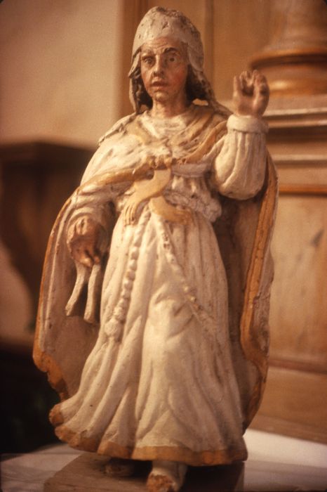 statue (statuette) : Saint non identifié - © Ministère de la Culture (France), Conservation des antiquités et des objets d'art d'Ille-et-Vilaine, tous droits réservés