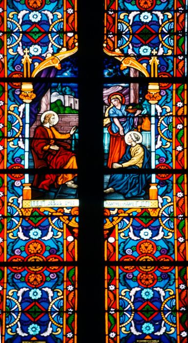 verrière : Jésus chez Marthe et Marie