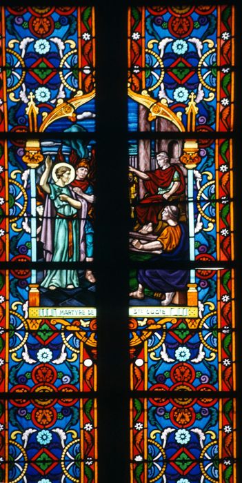 verrière : Le Martyr de sainte Lucie