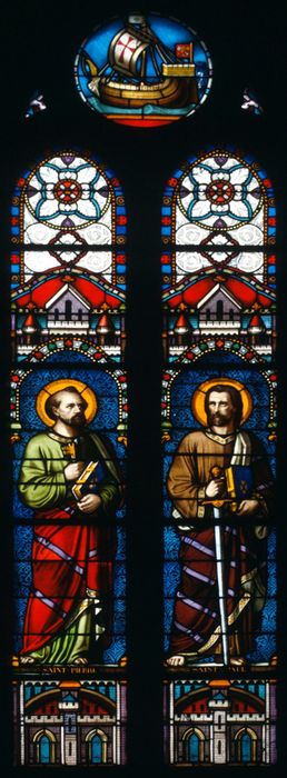 verrière : Saint Paul et saint Pierre