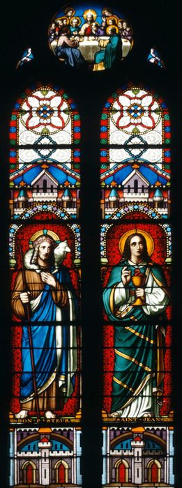 verrière : Le Bon Pasteur et saint Jean