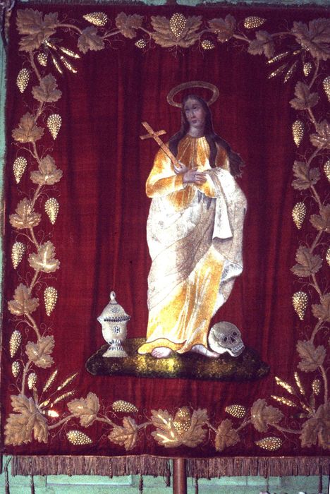 bannière de procession : Sainte Marie-Madeleine - © Ministère de la Culture (France), Conservation des antiquités et des objets d'art d'Ille-et-Vilaine, tous droits réservés