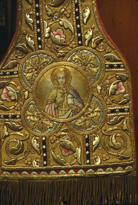 étole de clerc (étole pastorale), détail - © Ministère de la Culture (France), Conservation des antiquités et des objets d'art d'Ille-et-Vilaine, tous droits réservés