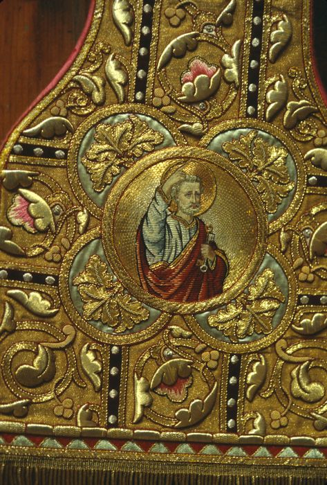 étole de clerc (étole pastorale), détail - © Ministère de la Culture (France), Conservation des antiquités et des objets d'art d'Ille-et-Vilaine, tous droits réservés