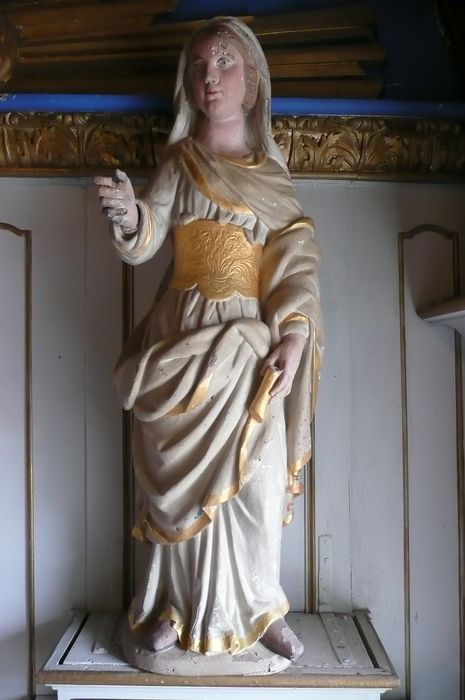 statue du maître-autel : Sainte Apolline - © Ministère de la Culture (France), Conservation des antiquités et des objets d'art d'Ille-et-Vilaine, tous droits réservés