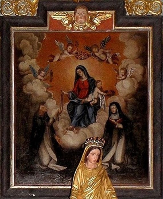 tableau : Donation du Rosaire à saint Dominique