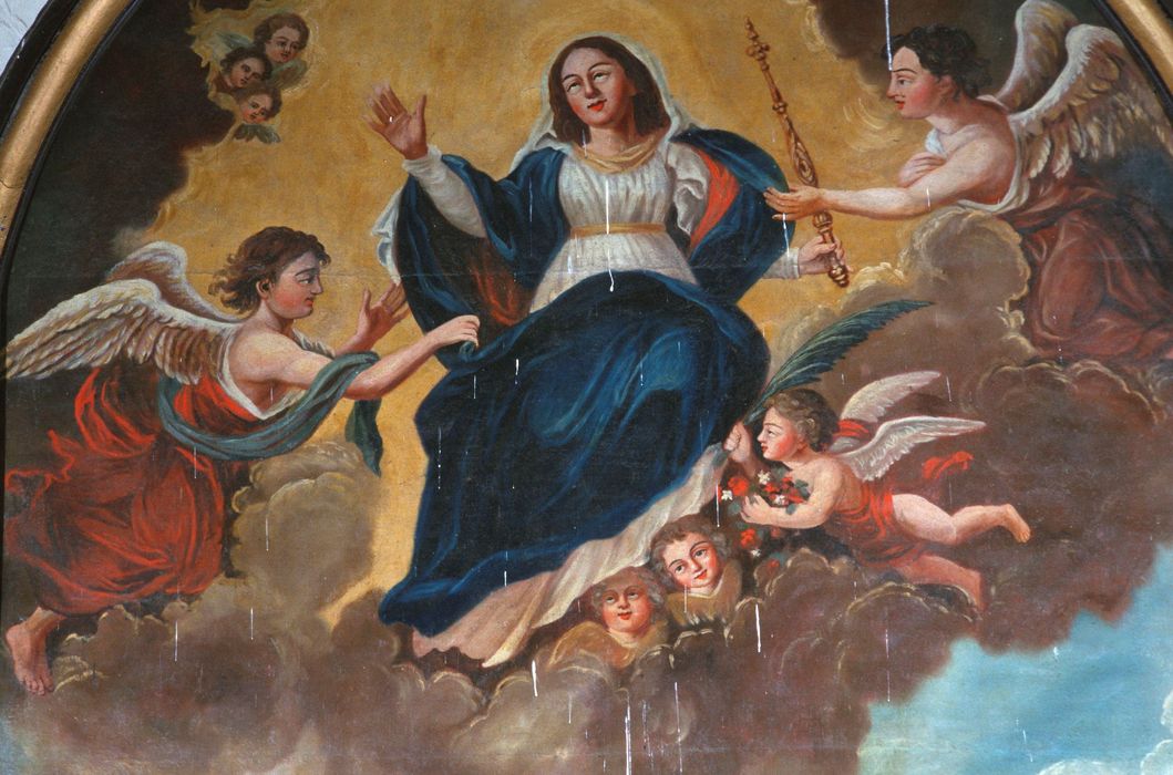 tableau : Assomption (l'), vue partielle - © Ministère de la Culture (France), Conservation des antiquités et des objets d'art d'Ille-et-Vilaine, tous droits réservés